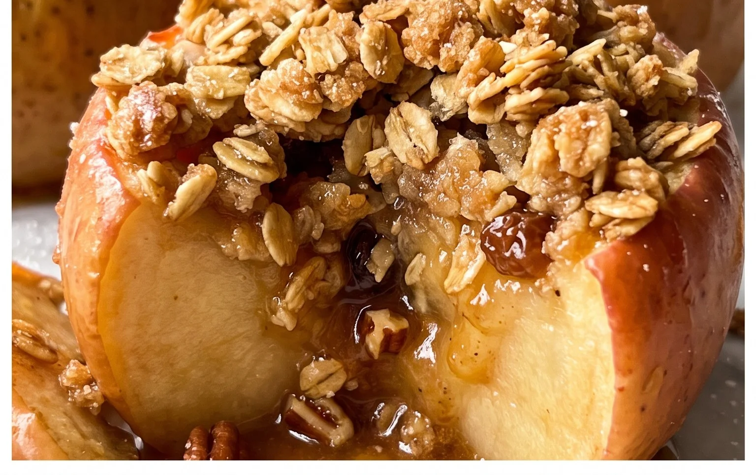 Apple Crisp Stuffed Apples