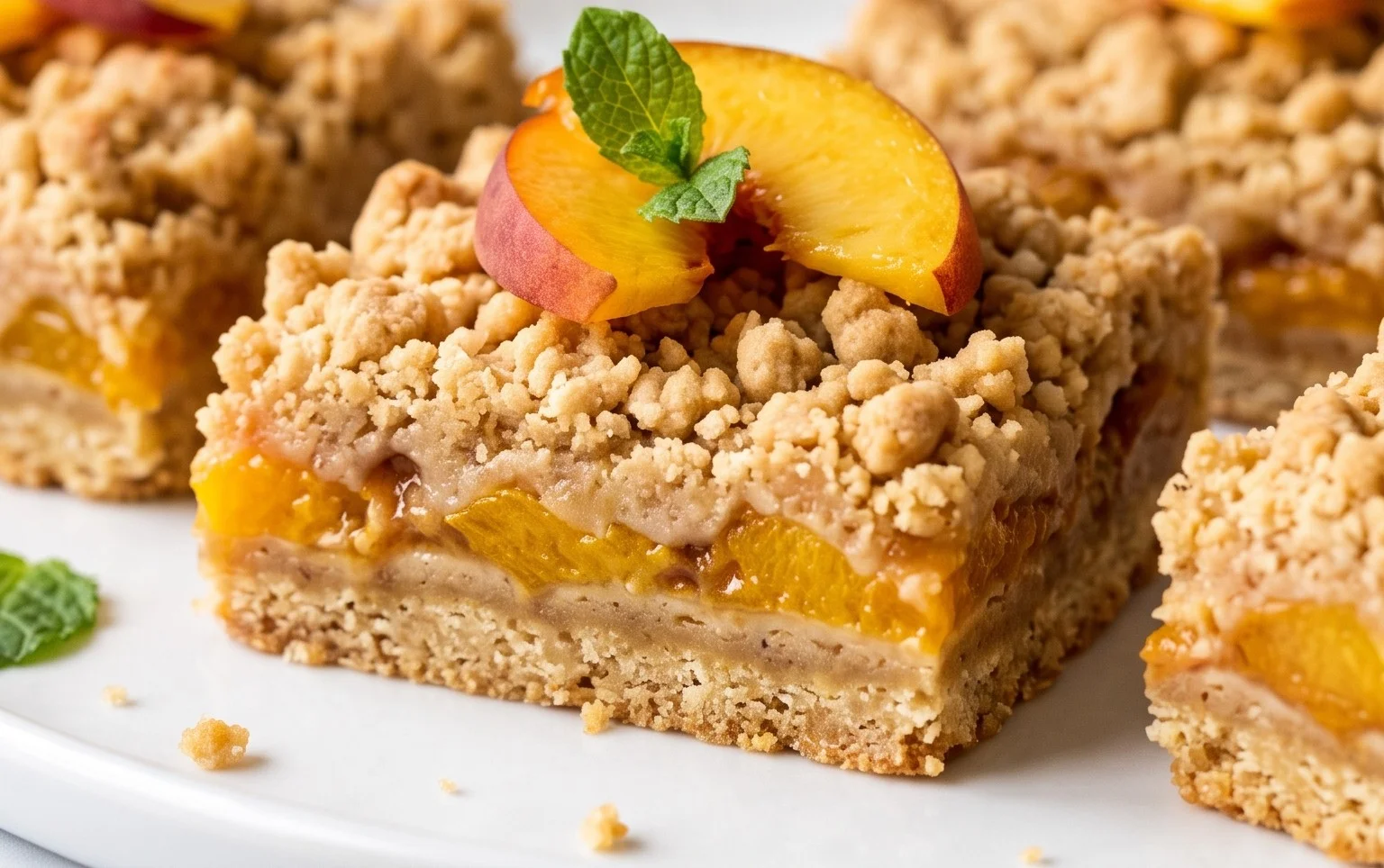 Peach Crumble Bars