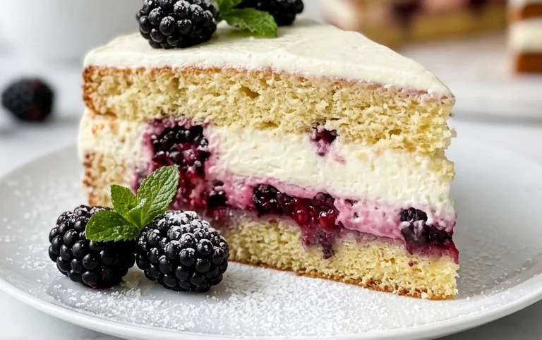 Brombeer-Torte - mit Joghurt-Creme und Fruchtfüllung