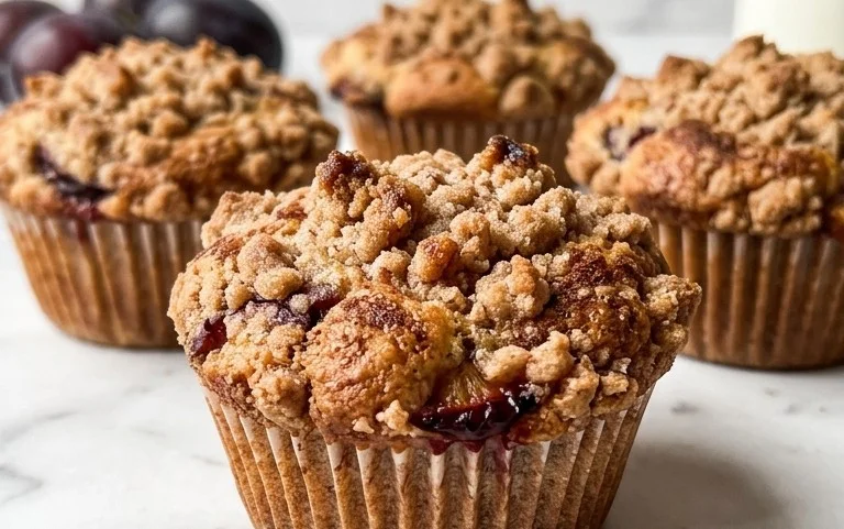 Saftige Pflaumen Muffins: Zimt-Streusel Traum