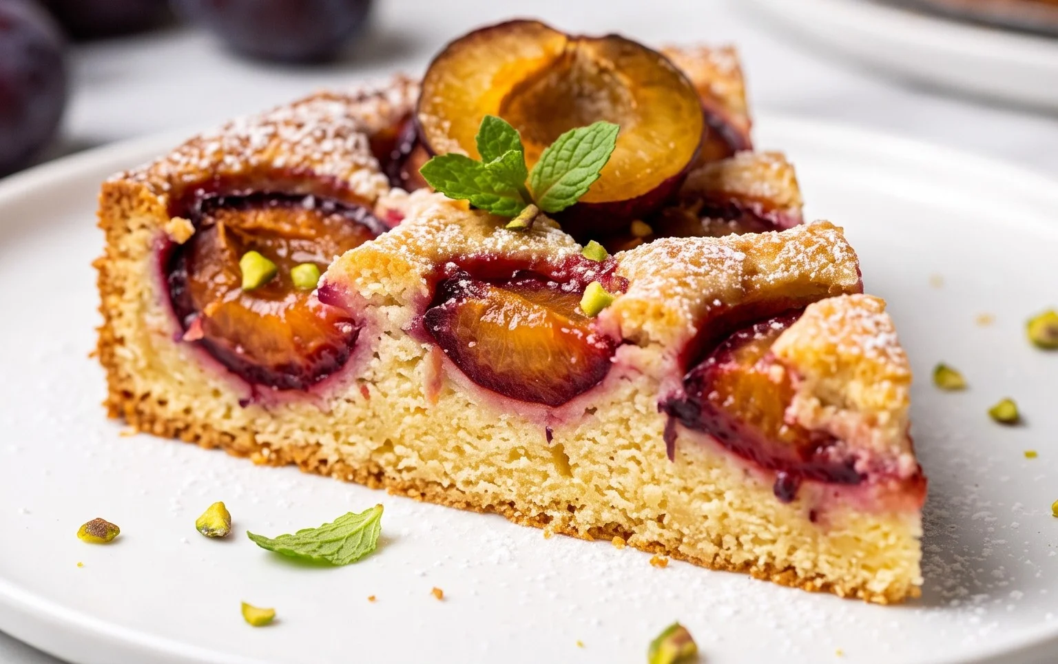 Französischer Pflaumenkuchen
